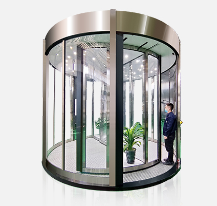 科语-展箱回缩不夹人两翼自动旋转门