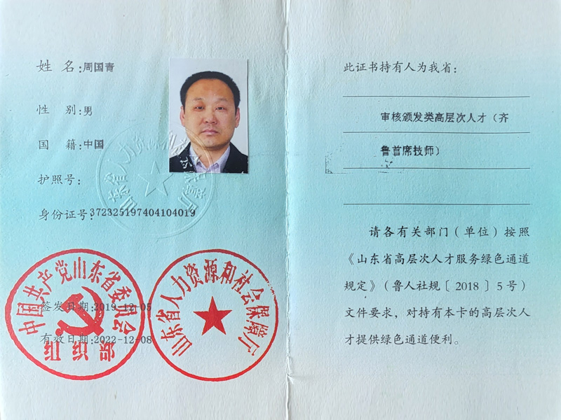 山东省高层次人才 